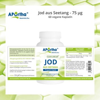 Algues Iode - 75 µg - 60 Capsules Végétaliennes 5