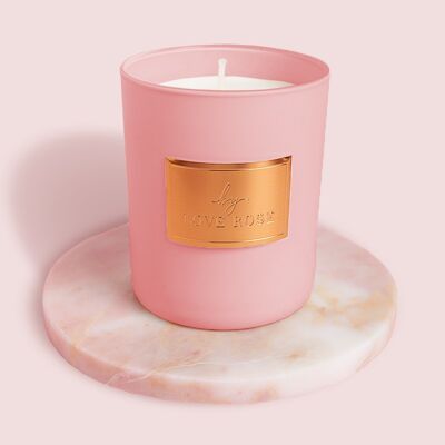 Pink scented candle