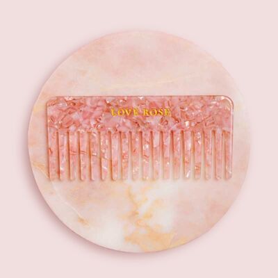 Pink hair comb