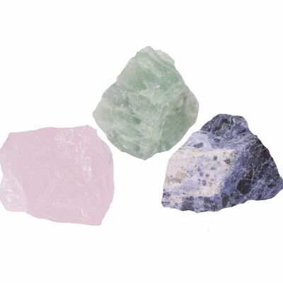 Set di pietre d'acqua - Quarzo rosa-Avventurina-Sodalite