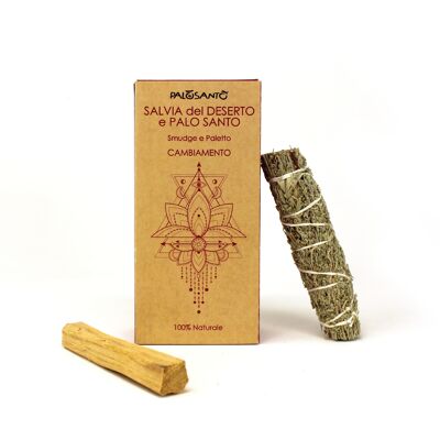 Salvia del Deserto et Palo Santo - Piquet de maculage et de fumigation