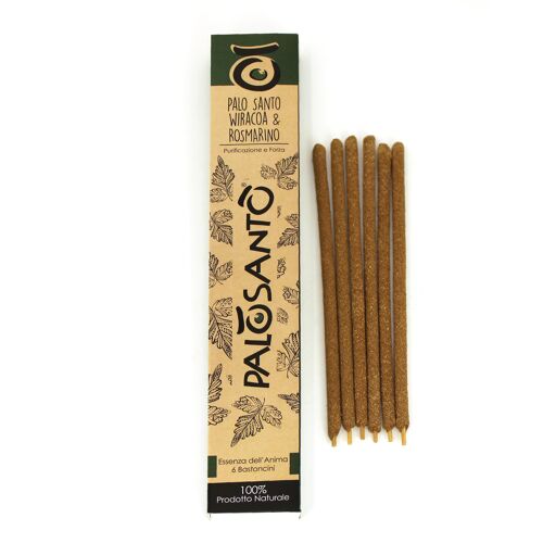 Bastoncini Incenso Palo Santo, Rosmarino e Wiracoa - 6 Sticks