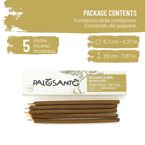 Bastoncini Incenso Palo Santo e Copal - 5 Sticks