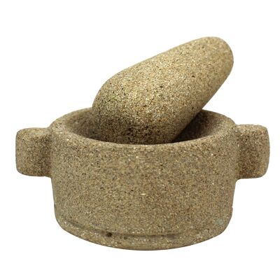 Mortar in sandstone for herbs and resins