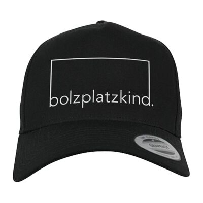 Bolzplatzkind Curved Snapback Casquette Noir Blanc