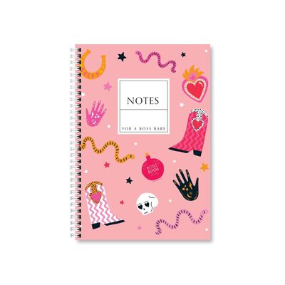 Boss Babe A5 Wired Notebook pack of 6