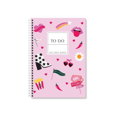 Get Shit Done A5 Wired Notebook pack of 6