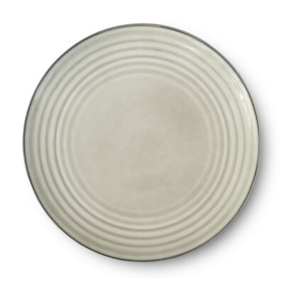 Flow Light gray - Box of 6 dinner plates - Médard de Noblat