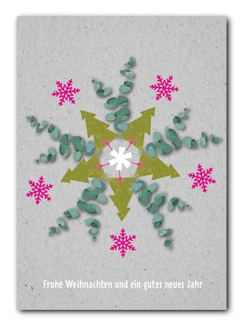 Postkarte Serie Graycode _ Frohe Weihnachten und ein gutes neues Jahr