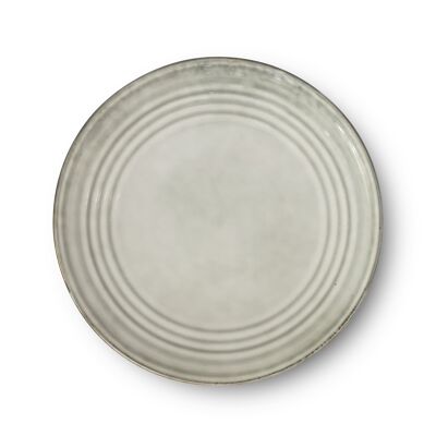Flow Light gray - Box of 6 dessert plates - Médard de Noblat