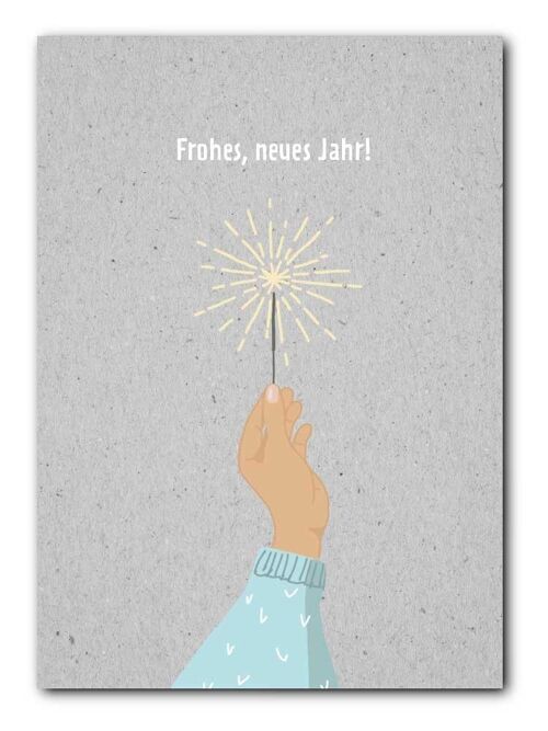 Postkarte Serie Graycode _ Frohes, neues Jahr