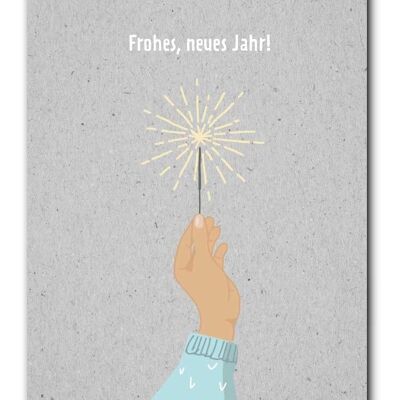 Postkarte Serie Graycode _ Frohes, neues Jahr