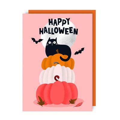 Kürbisturm-Halloween-Kartenpackung mit 6 Stück