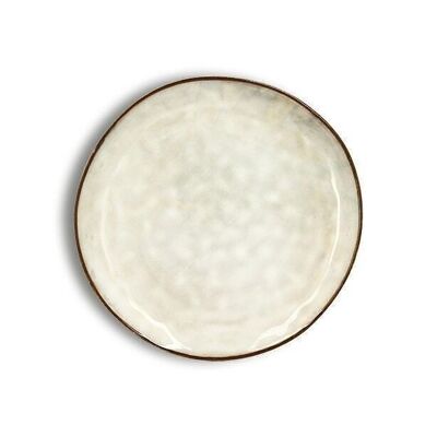 Boral dessert plate 20.5cm in light beige stoneware