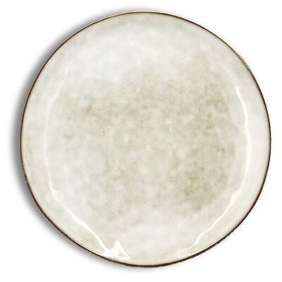 Boral flat plate 27.5cm in light beige stoneware