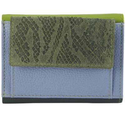 Sunsa Creations Leder Geldbörse. Mini klein Leder Portemonnaie mit RFID schütz. Damen / Mädchen Brieftasche Model  "Miki"