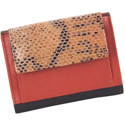 Sunsa Creations Leder Geldbörse. Mini klein Leder Portemonnaie mit RFID schütz. Damen / Mädchen Brieftasche Model  "Miki"