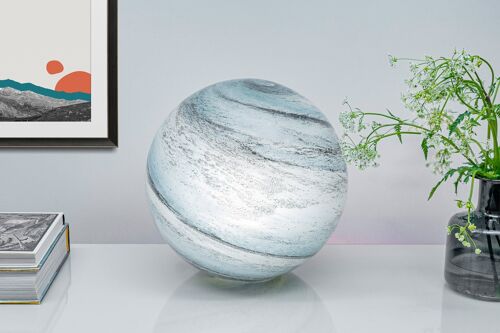 Sand & Sea Glass lamp in an orb shape (28cm)