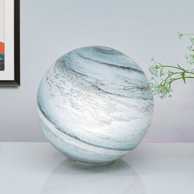 Lampada in vetro sabbia e mare a forma di globo (28 cm)