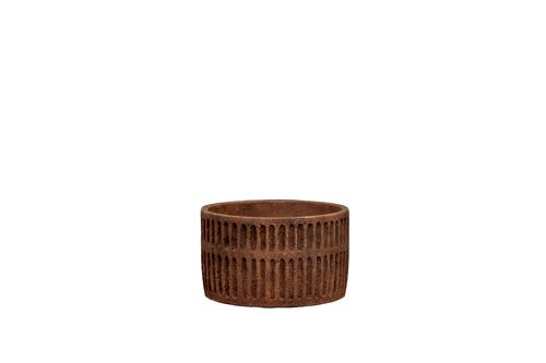 Rustic - textured Cement plant pot in Terracotta | No Drainage -  PT021