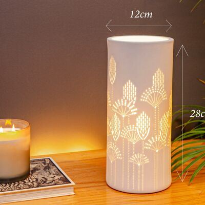 Porcelain Cylinder Table Lamp Vector Art Design