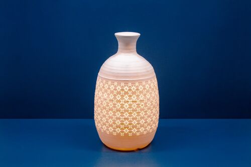 Porcelain Long Jar Vase Table Lamp