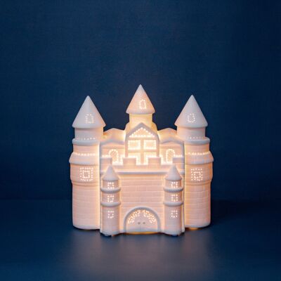 Luz nocturna para niños con diseño de castillo