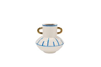 Grèce Inspiré Vase Blanc Bleu Nautique Egée Kantharos 2