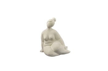 Abstrait Curvy Figure Voluptueuse Dame Nue Ornement Blanc 2
