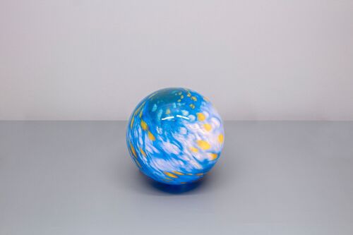 Glass Table Blue Round Lamp 18cm GL035