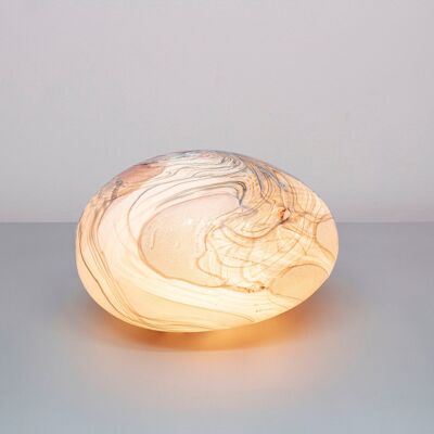 Glass Table Lamp Pebble 20cm GL034