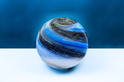 Handblown Glass Table Lamp Planet Earth Round Glass GL021