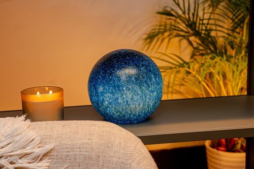 Handblown Blue Glass Table Lamp GL014