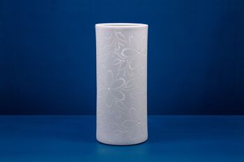 Lampe de table cylindrique en porcelaine à motifs floraux LP034 3