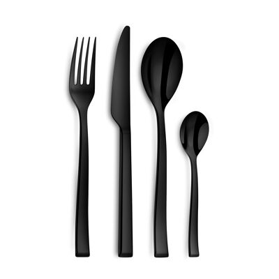 Side Noir - 24-piece cutlery set in box - COUZON