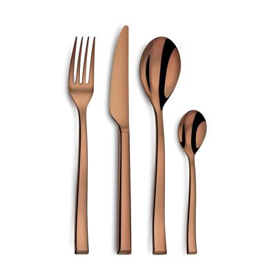 Side Copper - 24-piece cutlery set in box - COUZON