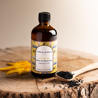 Aceite comestible orgánico de nigella egipcia