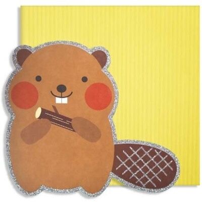 Beaver Cute Cut Card