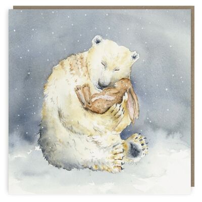 Ours des neiges et le livre magique Carte de vœux