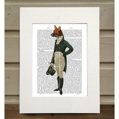 Dandy Fox, Full, Book Print, Art Print, Wall Art