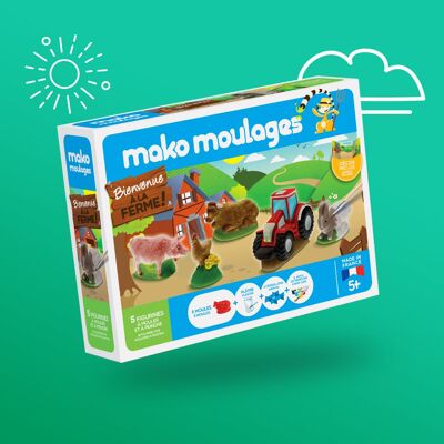 Coffret créatif mako moulages Bienvenue à la ferme