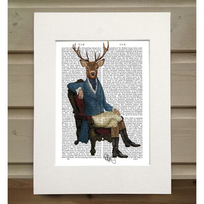 Distinguished Deer, Full, Book Print, Art Print, Wall Art