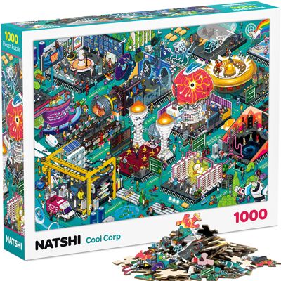 Puzzle 1000 Teile - Cool Corp - 70 x 50 cm - Geprägte & matte Teile - Mit Poster & wiederverschließbarer Tüte