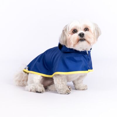 Groc Groc Lola Vivid Blue Dog Rain Coat - XS