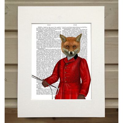 Fox Hunter 3, Portrait, Book Print, Art Print, Wall Art