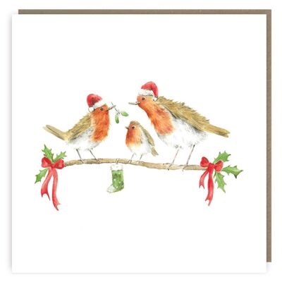 The Jolly Robins Greeting Card