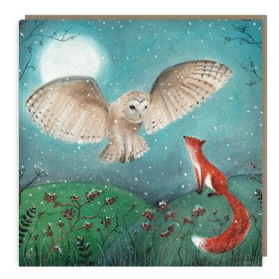 The Owl and the Fox Greeting Card