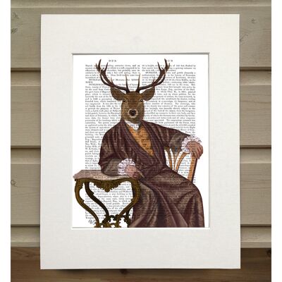 Illustrious Deer, Book Print, Art Print, Wall Art