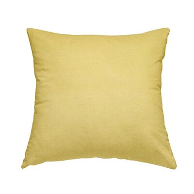 Chenille Fabric Fabriano Light Yellow Plain Cushions Piped Finish Handmade To Order
