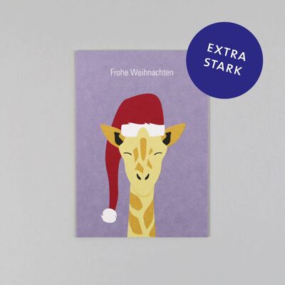 Carte postale Gitte girafe en carton pulpe de bois
